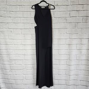 Halston Heritage Womens Black Cutout Maxi Dress Size 4